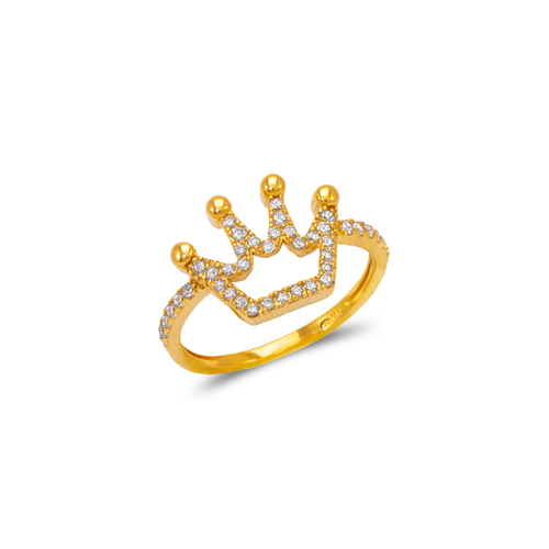 773-503 Ladies Fancy Crown CZ Ring