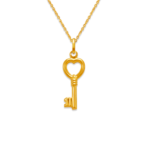 166-031 Heart Key Charm Pendant