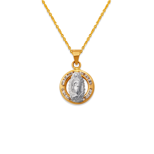 367-001 Mini Round Guadalupe CZ Pendant