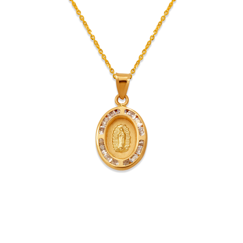 367-061 Oval Guadalupe CZ Pendant