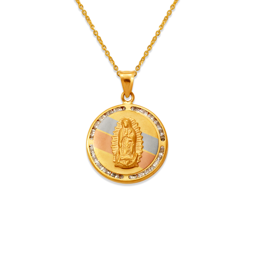 367-411T Guadalupe CZ Pendant