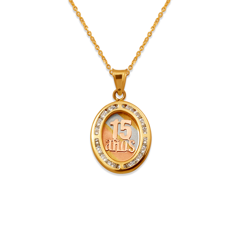 367-502T 15 Anos CZ Pendant