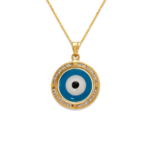 367-573 Medium Evil Eye Enamel CZ Pendant