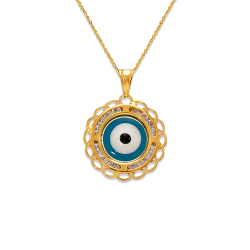 367-574 Evil Eye Enamel CZ Pendant