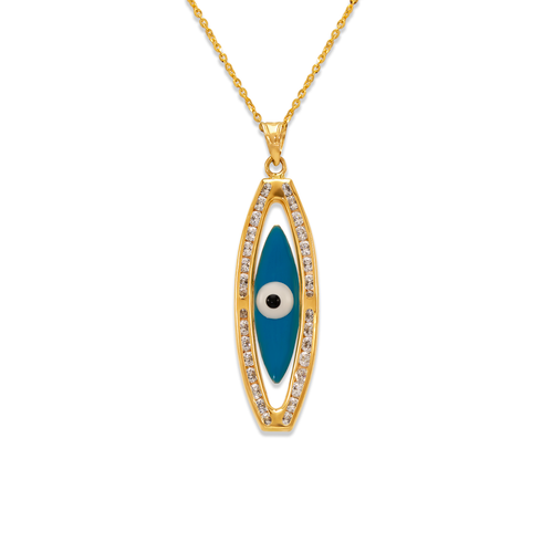367-579 Evil Eye Enamel CZ Pendant