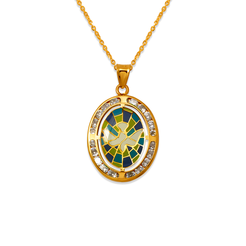 367-726 Communion Enamel CZ Pendant