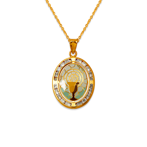 367-727 Communion Enamel CZ Pendant