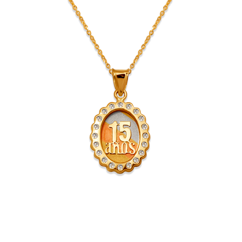 367-503T Mini 15 Anos CZ Pendant