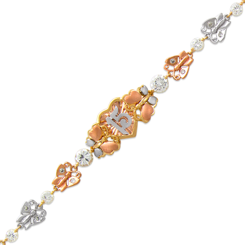 423-101T Fancy 15 Anos CZ Bracelet