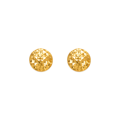 142-102 Diamond Cut Curved Ball Stud Earrings