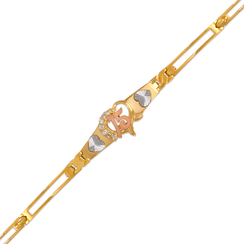 423-107T Fancy 15 Anos CZ Bracelet