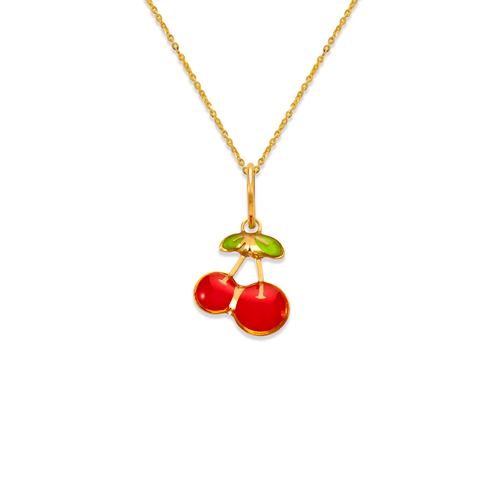 367-919 Cherries Enamel Pendant