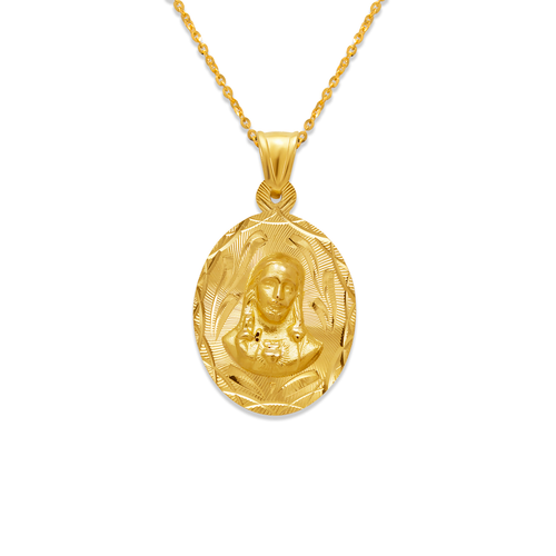 362-408-018 Oval Sacred Heart Scapular Pendant