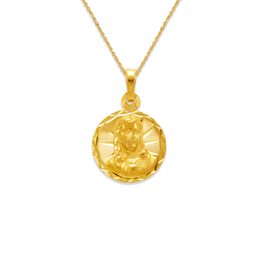 362-456-016 Round Sacred Heart Scapular Pendant
