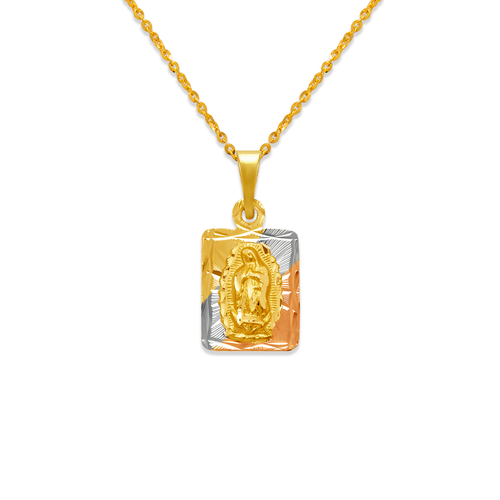 362-501T-013 Square Guadalupe Scapular Pendant