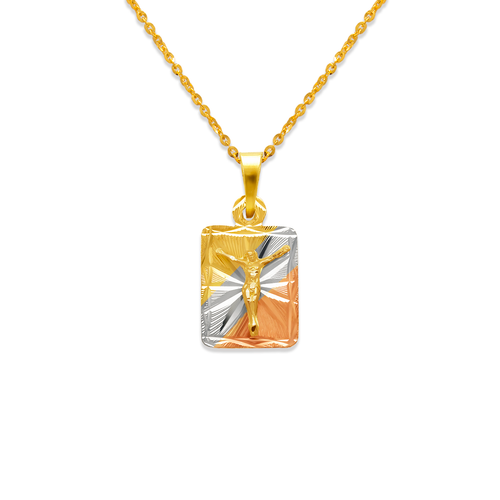 362-511T-013 Square Christ Scapular Pendant