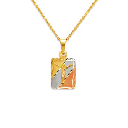 362-512T-013 Square Christ Scapular Pendant