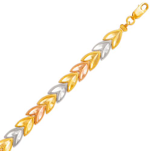 522-104T Faceted Diamond Cut Bracelet