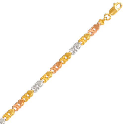 522-106T Faceted Diamond Cut Bracelet