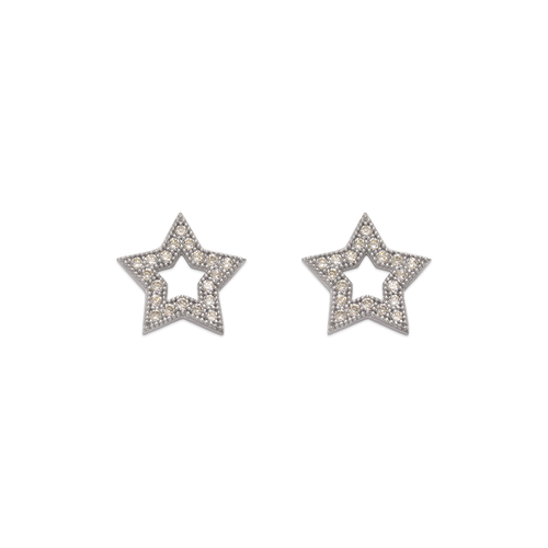 743-034W Fancy Star CZ Stud Earrings