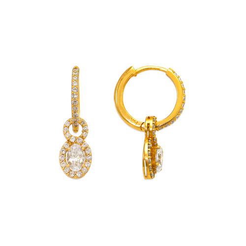 743-112 Fancy Huggie CZ Earrings