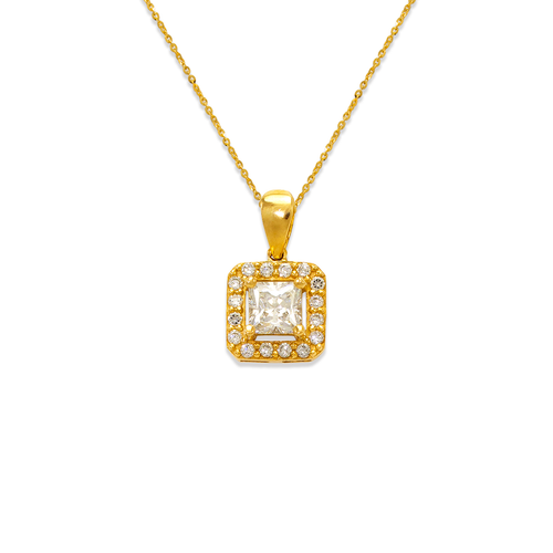 763-009 Fancy Princess Cut CZ Pendant