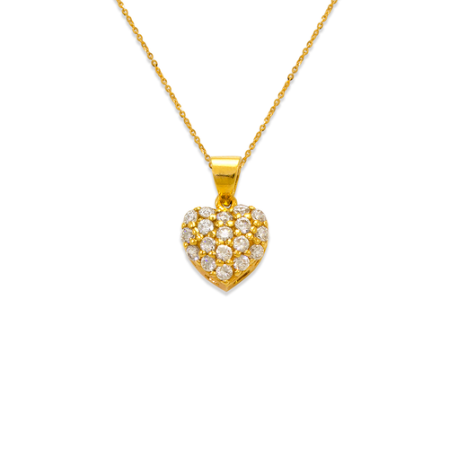 763-015 7mm Fancy Heart CZ Pendant