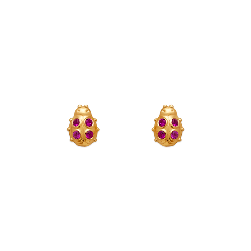 343-229 Ladybug CZ Stud Earrings