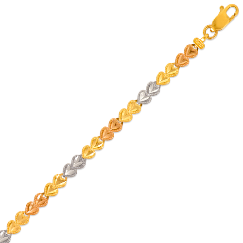 522-105T Faceted Diamond Cut Bracelet