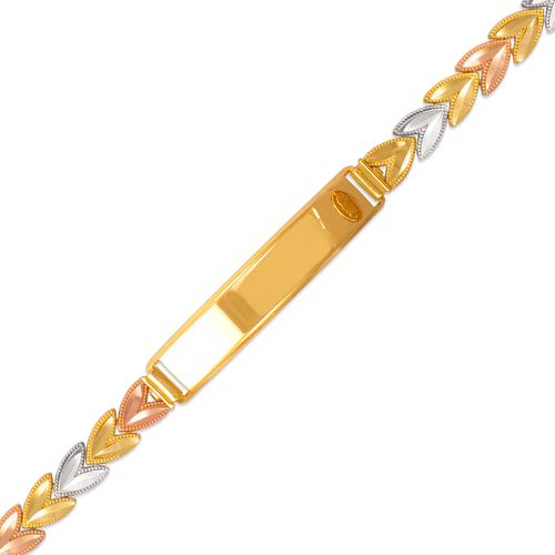 522-225 Faceted Diamond Cut Guadalupe ID Bracelet