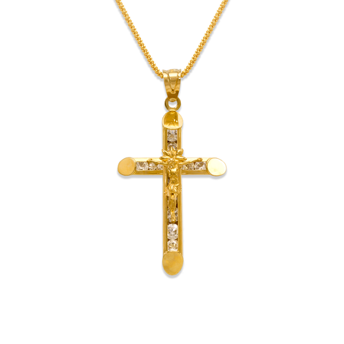 563-106 39mm Eternity Jesus Cross CZ Pendant