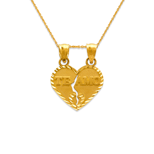 568-289 Two-Piece Te Amo Heart Pendant