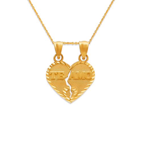 568-289 Two-Piece Te Amo Heart Pendant