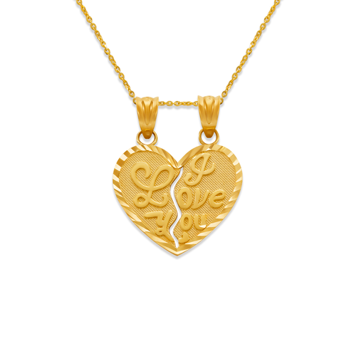 568-297 Two-Piece I Love You Heart Pendant