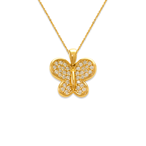 763-039 Fancy Butterfly CZ Pendant