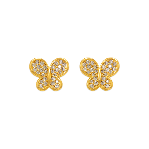 743-039 Fancy Butterfly CZ Stud Earrings