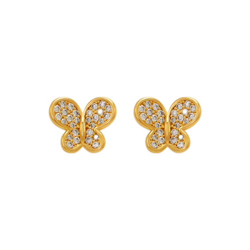 743-039 Fancy Butterfly CZ Stud Earrings