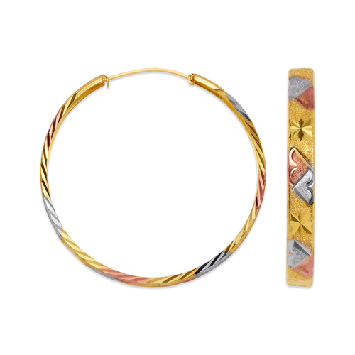 848-025A 5mm Stamping Hoop Earrings