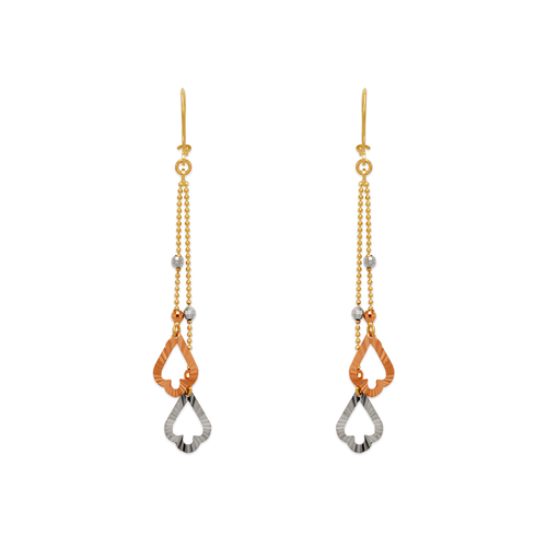 842-007  Dangling Double Spade Earrings