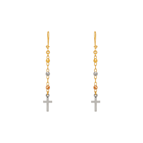 842-013  Dangling Cross Earrings