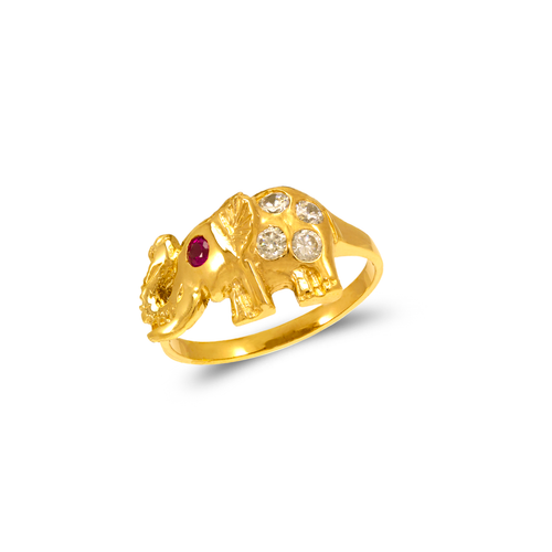 673-726 Ladies Elephant Fashion CZ Ring