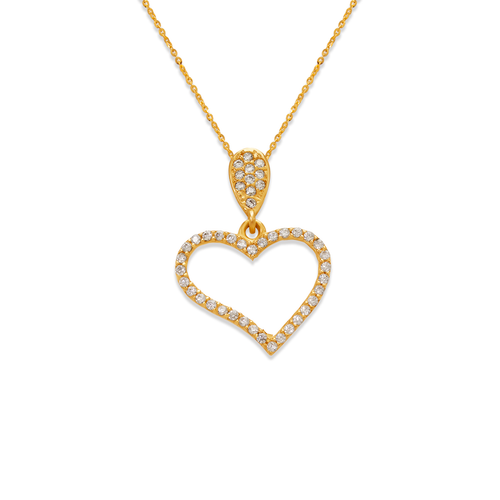 263-001 Fancy Heart CZ Pendant