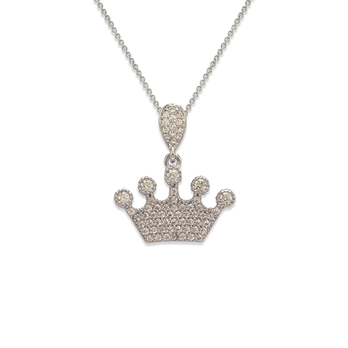 263-021W Fancy Tiara CZ Pendant