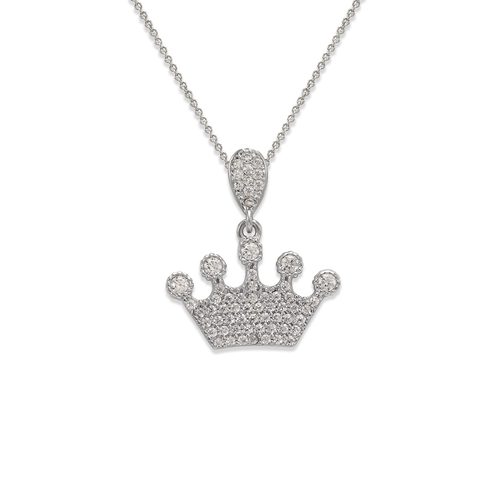 263-021W Fancy Tiara CZ Pendant
