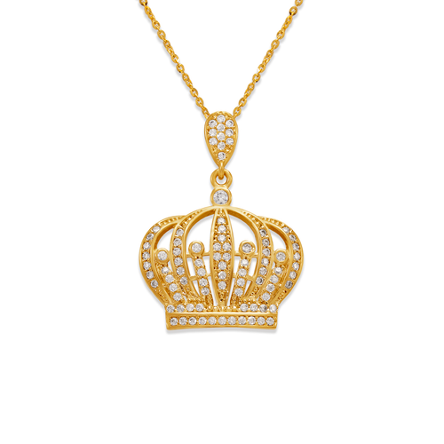 263-023 Fancy Crown CZ Pendant