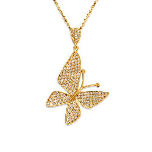 263-062 Fancy Butterfly CZ Pendant