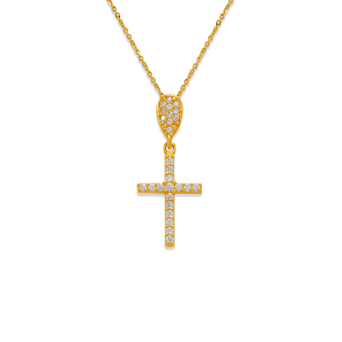 263-101 Fancy Cross CZ Pendant