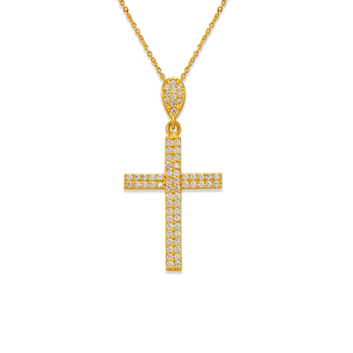 263-102 Fancy Cross CZ Pendant