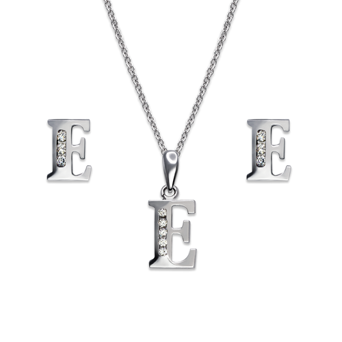 583-101WES Initial "E" White Collection Set