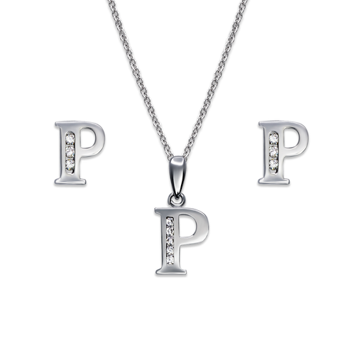 583-101WPS Initial "P" White Collection Set